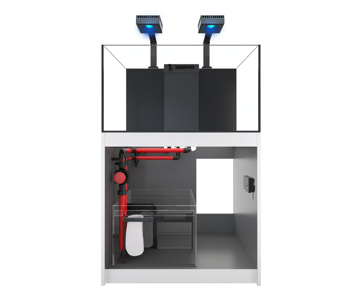 Red Sea Reefer G2+ 250 Deluxe Aquarium - White (2 x ReefLED G2 115)