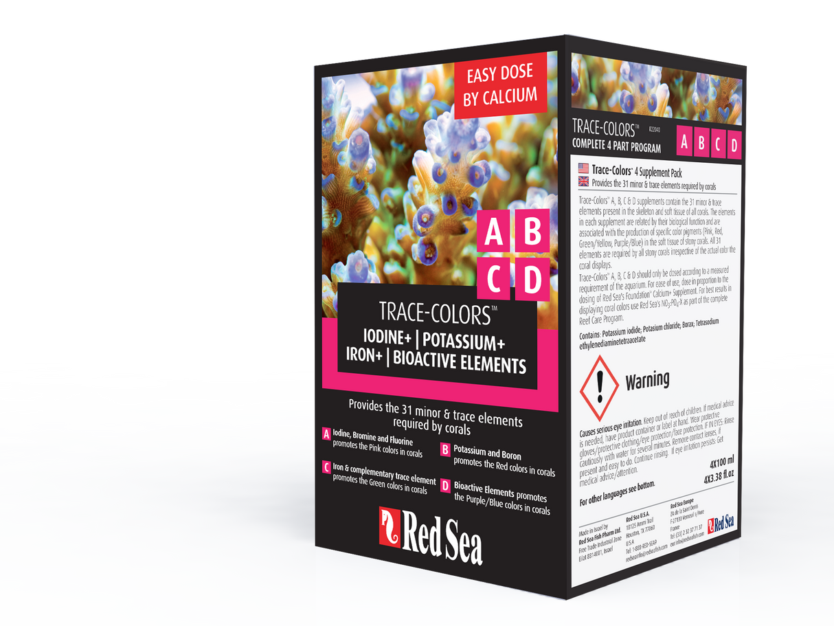 Red Sea Trace-Colors (A,B,C,D) Pack of 100ml x 4