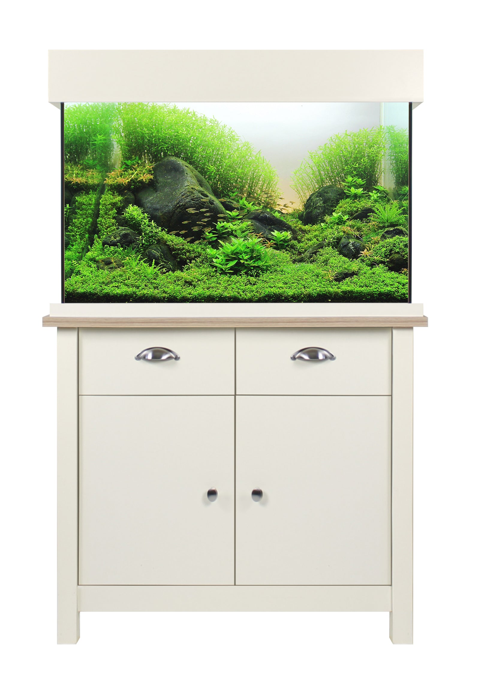 Aqua One OakStyle 145 Aquarium and Cabinet (Soft White)