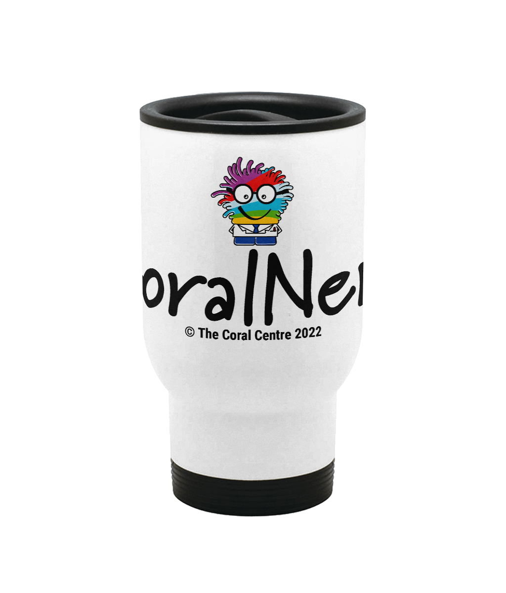 Thermal Travel Mug White CoralNerd