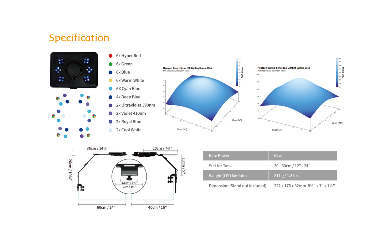 Maxspect Jump MJ-L165 LED Lighting System