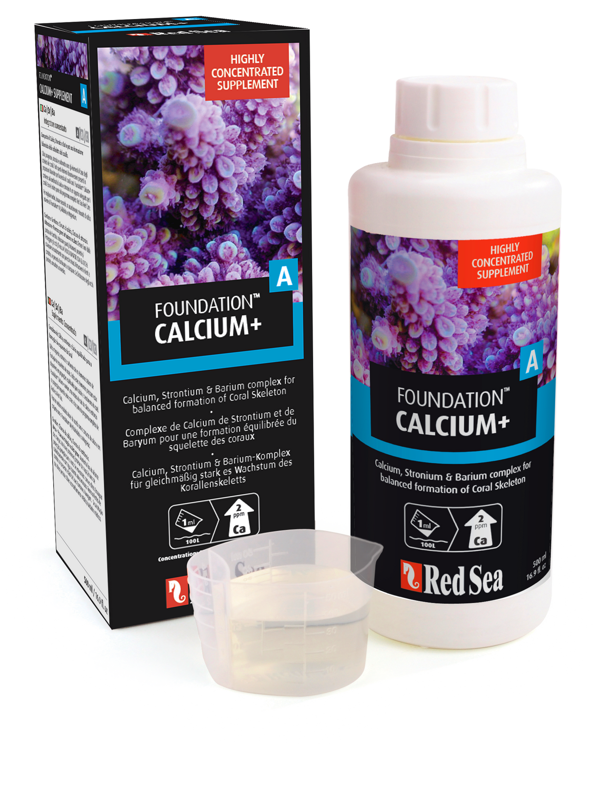 Red Sea Foundation A Calcium + (Ca/Sr/Ba) 500ml