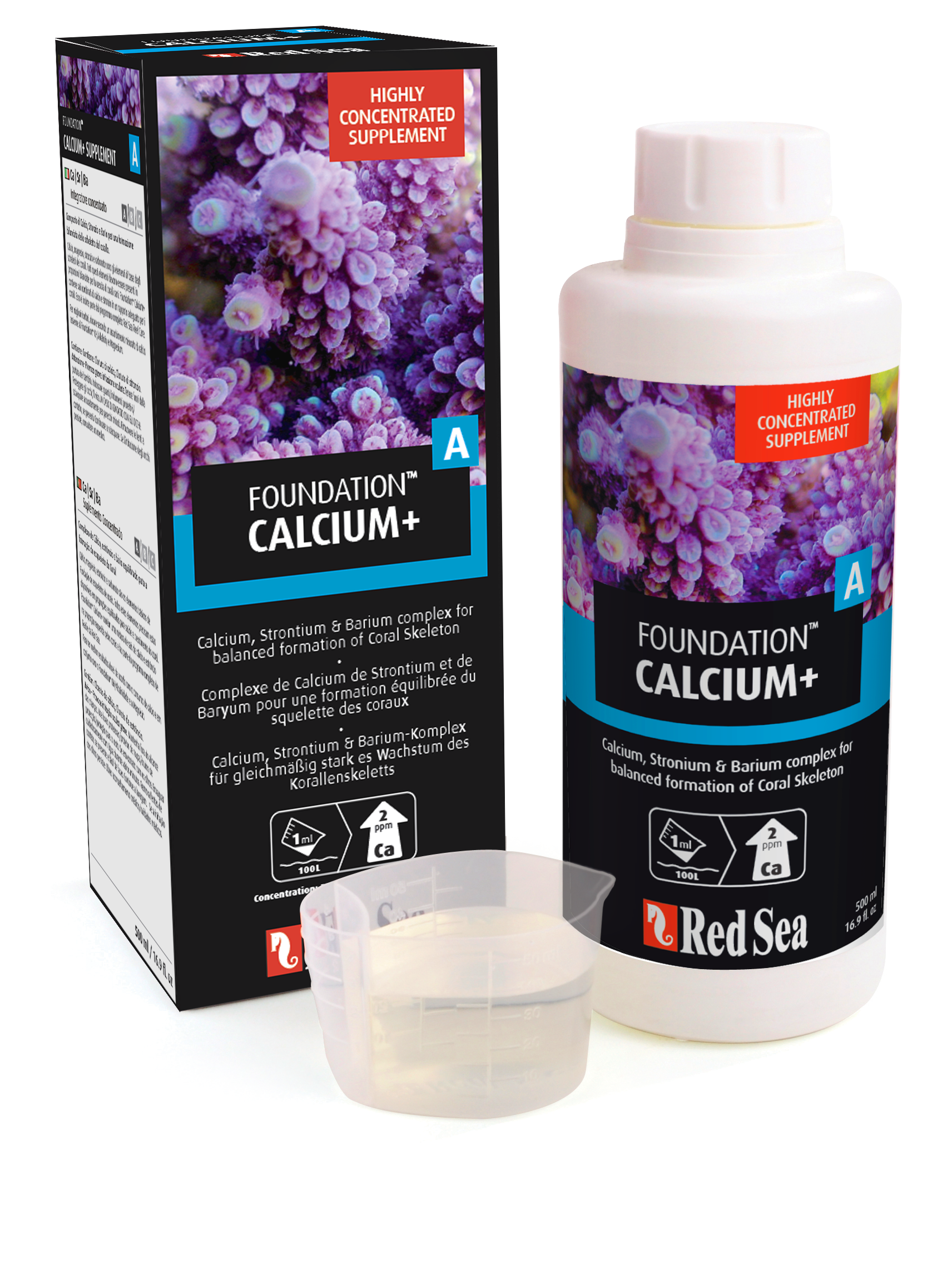 Red Sea Foundation A Calcium + (Ca/Sr/Ba) 1 Litre