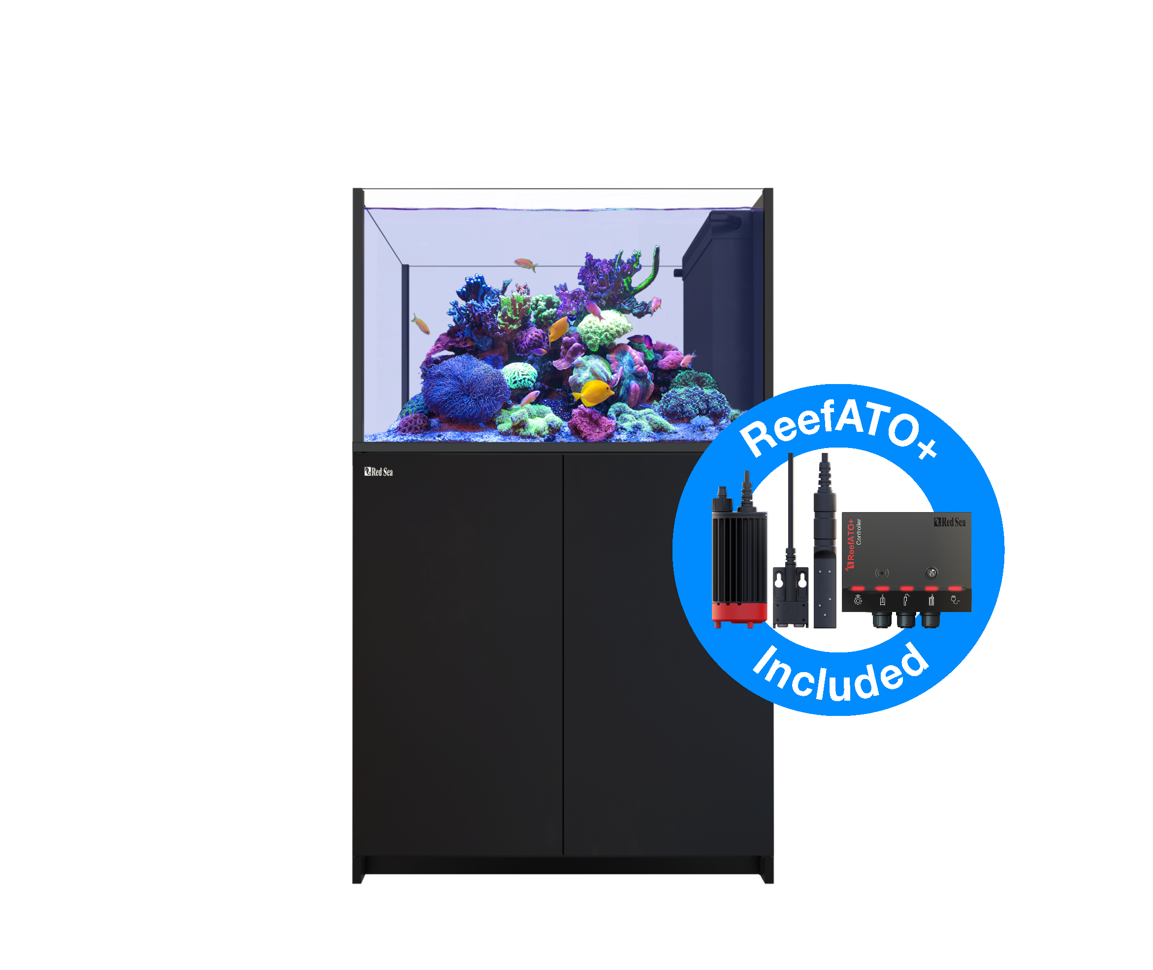 Red Sea Reefer G2+ 350 Deluxe Peninsula Aquarium - Black (2 x ReefLED 90)