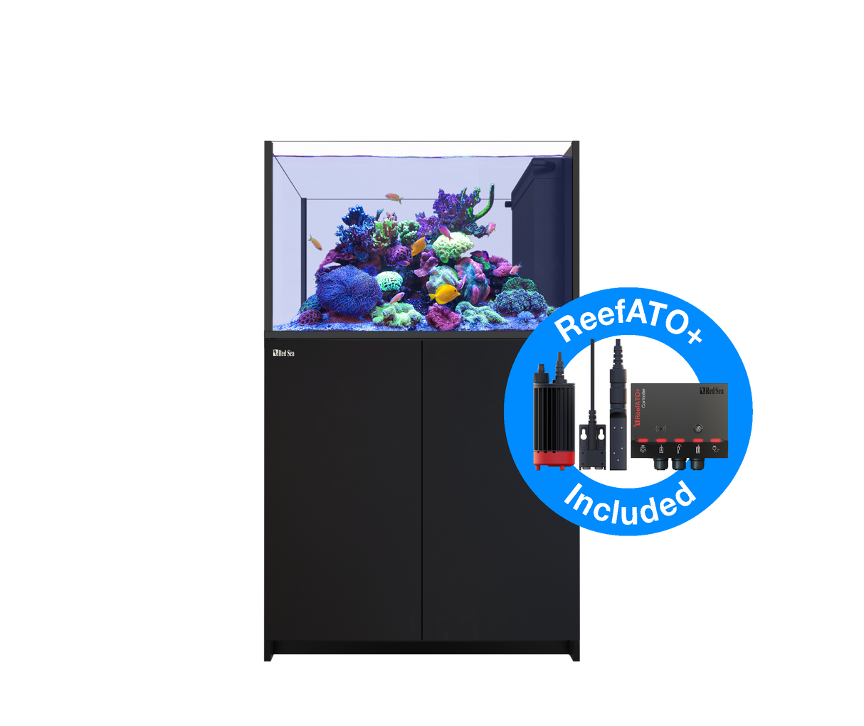 Red Sea Reefer G2+ 350 Deluxe Peninsula Aquarium - Black (2 x ReefLED G2 115)