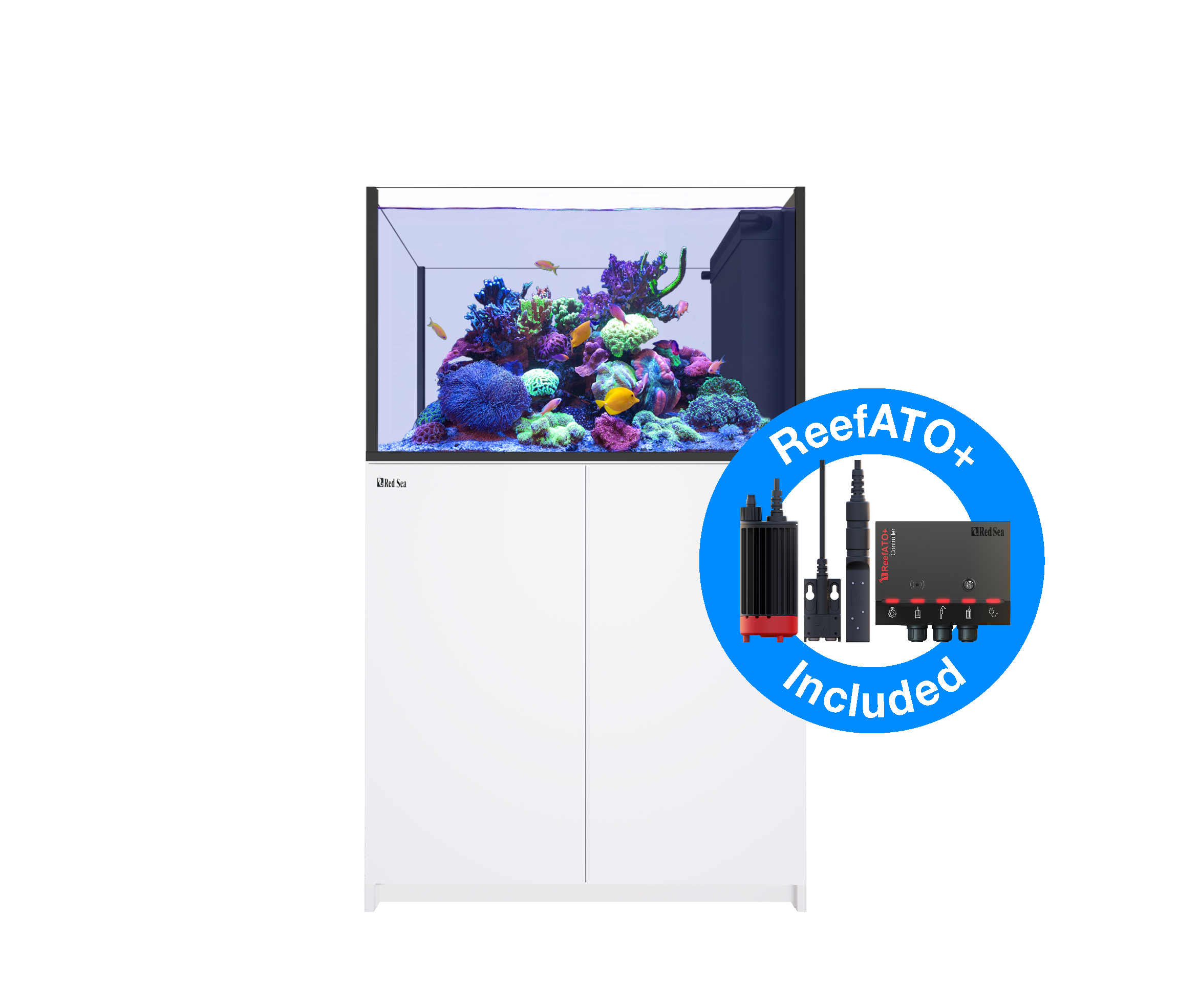 Red Sea Reefer G2+ 350 Deluxe Peninsula Aquarium - White (2 x ReefLED 90)