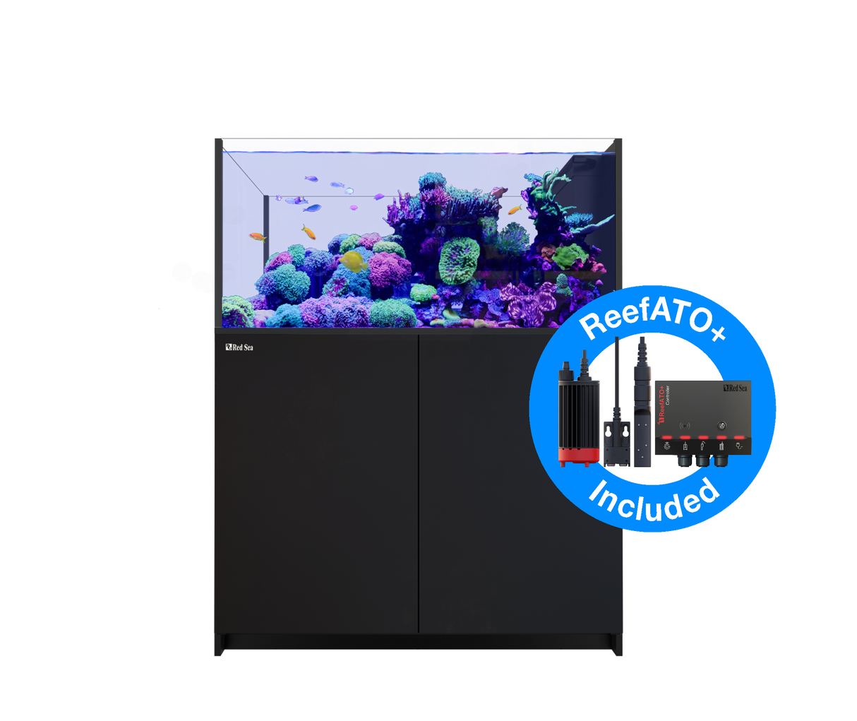 Red Sea Reefer G2+ 500 Deluxe Peninsula Aquarium - Black (3 x ReefLED G2 115)