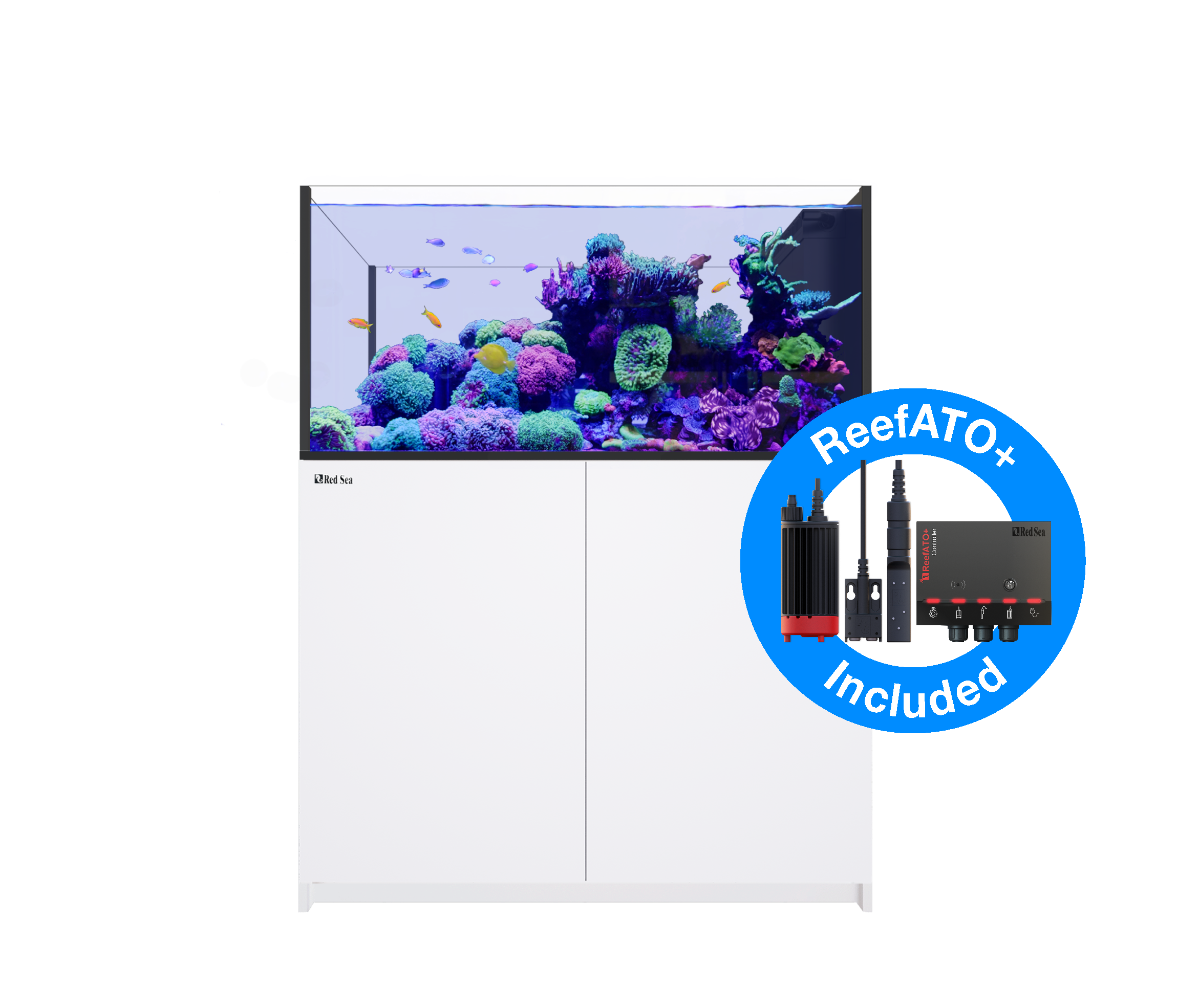 Red Sea Reefer G2+ 500 Deluxe Peninsula Aquarium - White (3 x ReefLED 90)