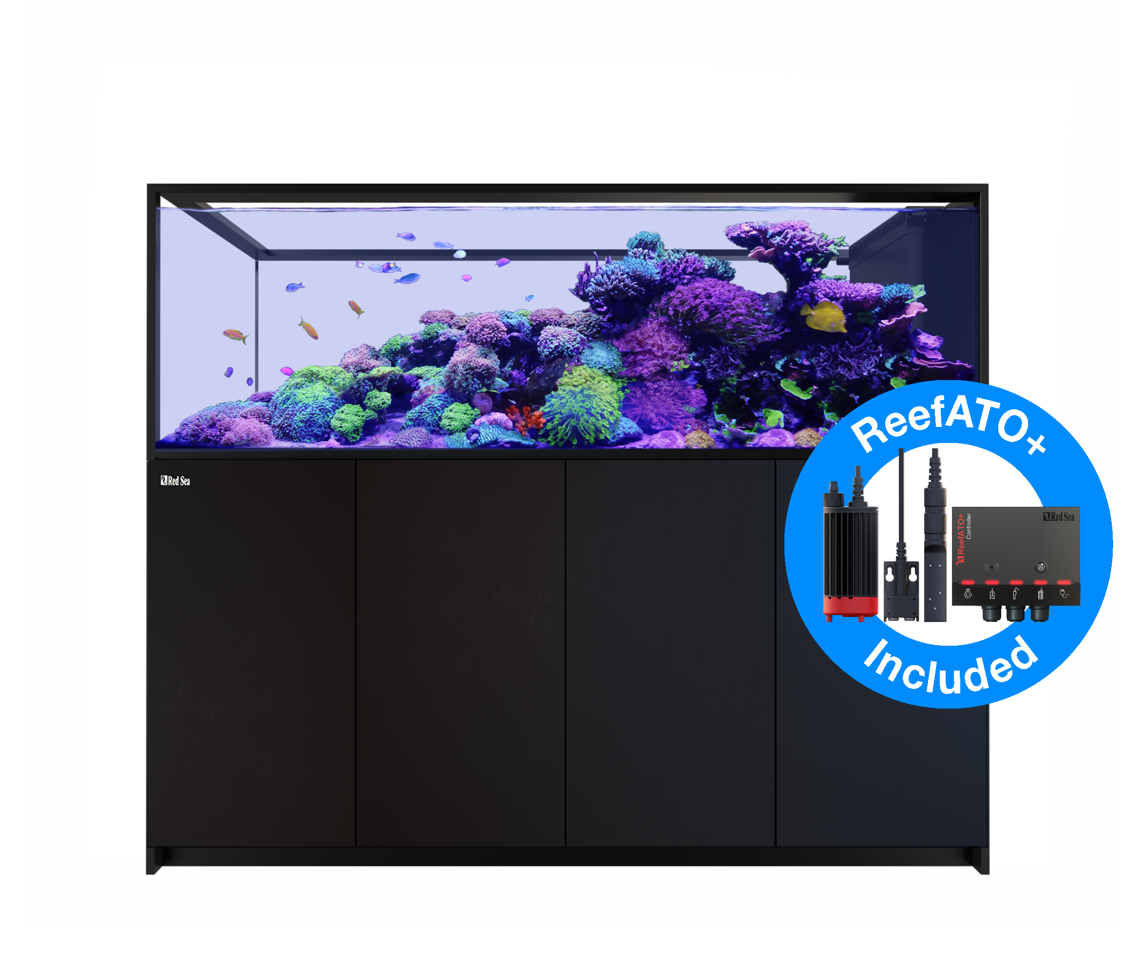 Red Sea Reefer G2+ 950 Deluxe Peninsula Aquarium - Black (3 X ReefLED 160s)