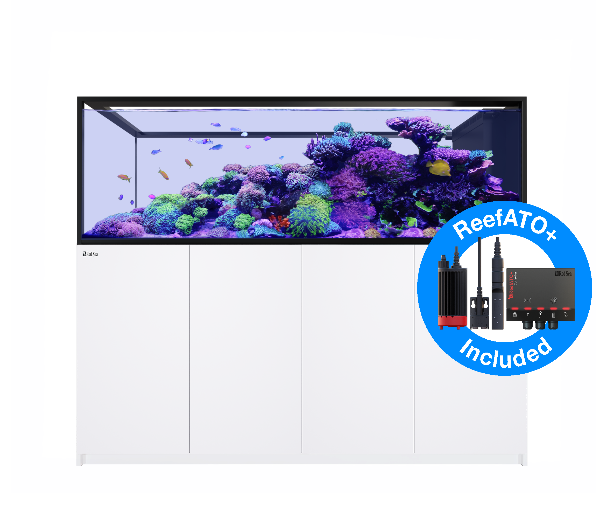 Red Sea Reefer G2+ 950 Deluxe Peninsula Aquarium - White (3 X ReefLED 160s)