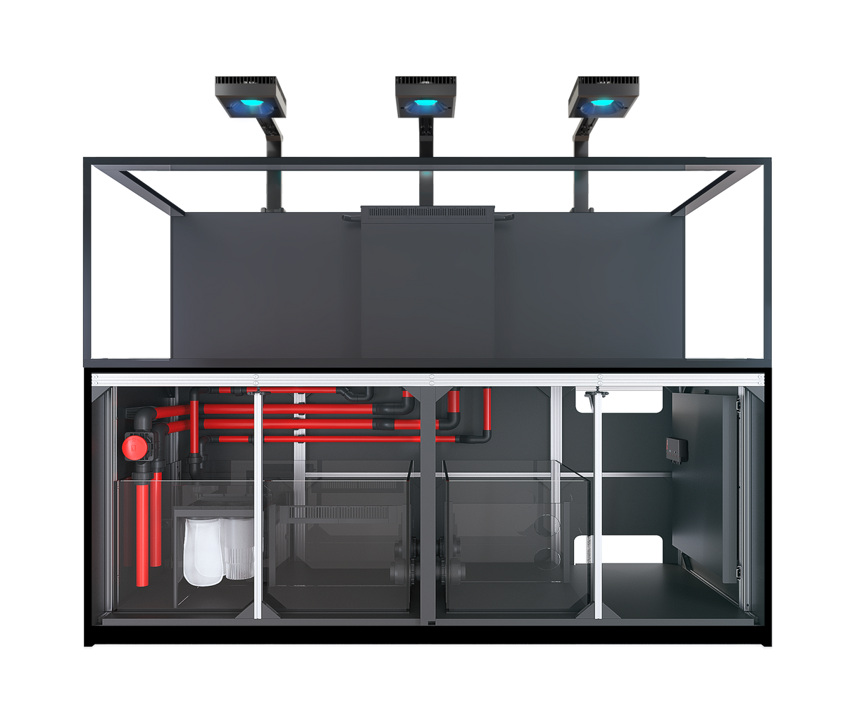 Red Sea Reefer G2+ S-1000 Deluxe Aquarium - Black (3 x ReefLED G2 170)