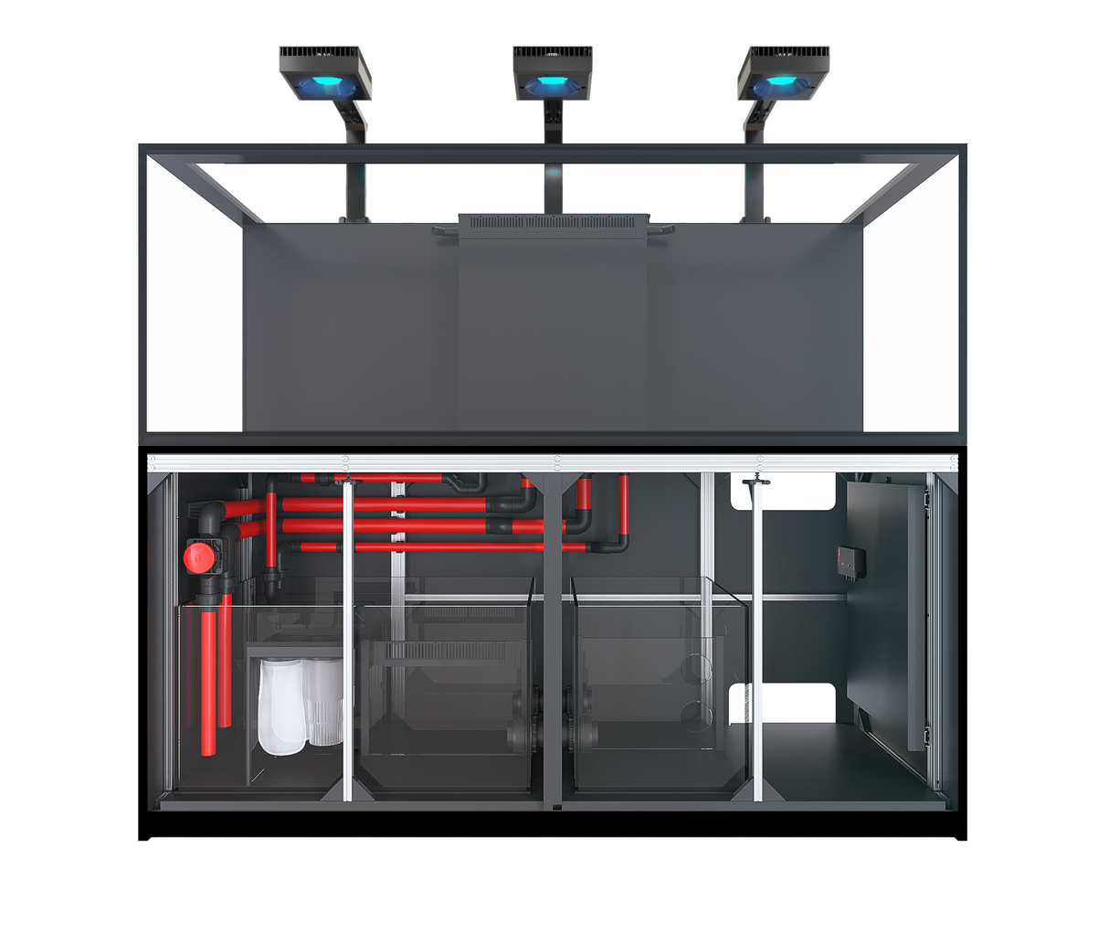 Red Sea Reefer G2+ S-850 Deluxe Aquarium - Black (3 x ReefLED G2 170)