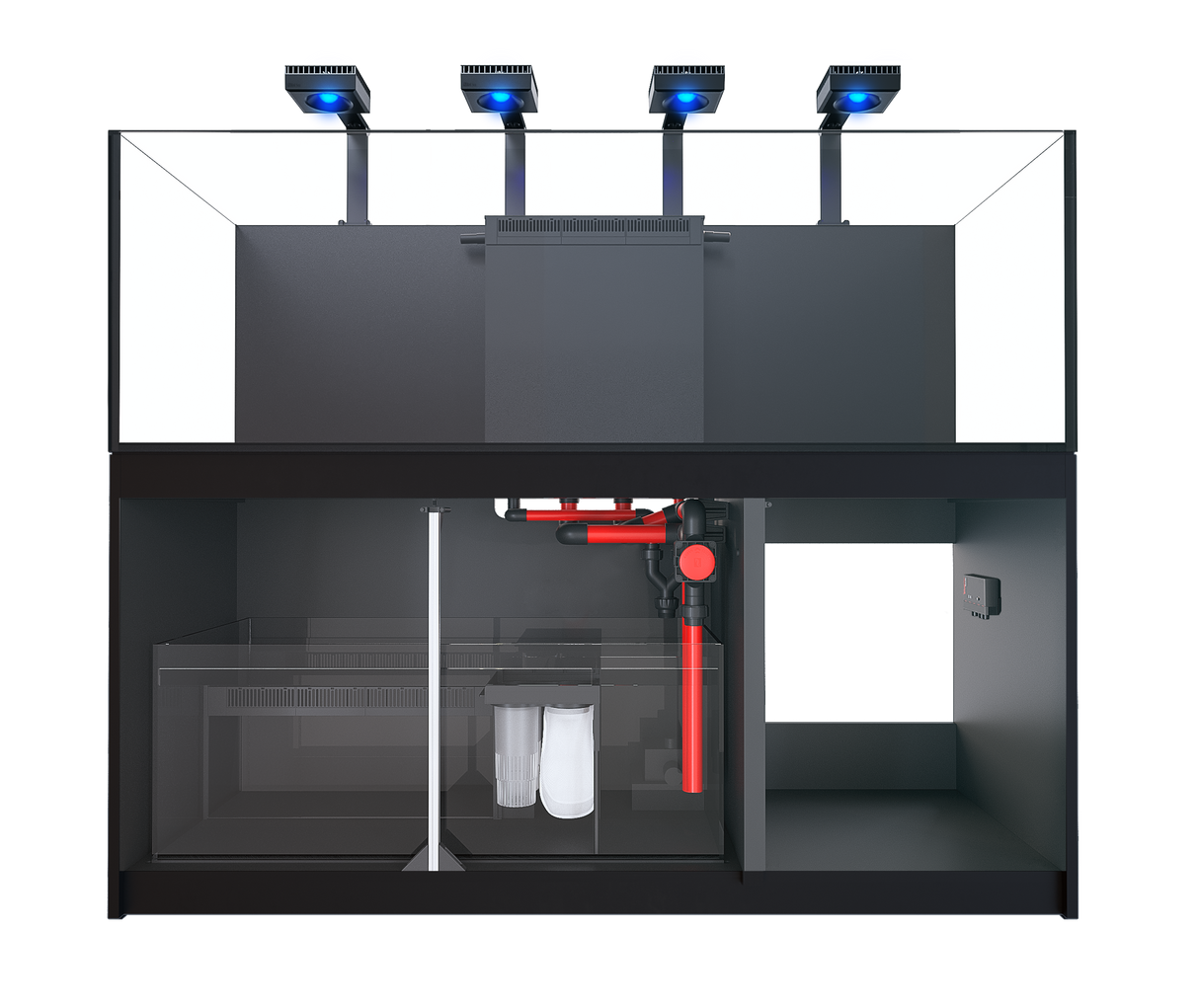 Red Sea Reefer G2+ XXL 750 Deluxe Aquarium - Black (4 x ReefLED G2 115)