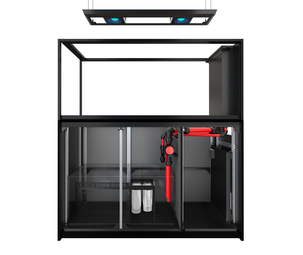 Red Sea Reefer G2+ S-700 Deluxe Peninsula Aquarium - Black (2 x ReefLED G2 170)