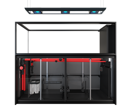Red Sea Reefer G2+ 950 Deluxe Peninsula Aquarium - Black (3 X ReefLED G2 170)