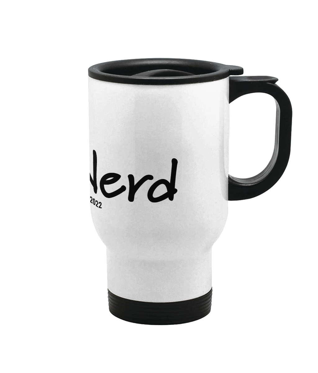 Thermal Travel Mug White CoralNerd