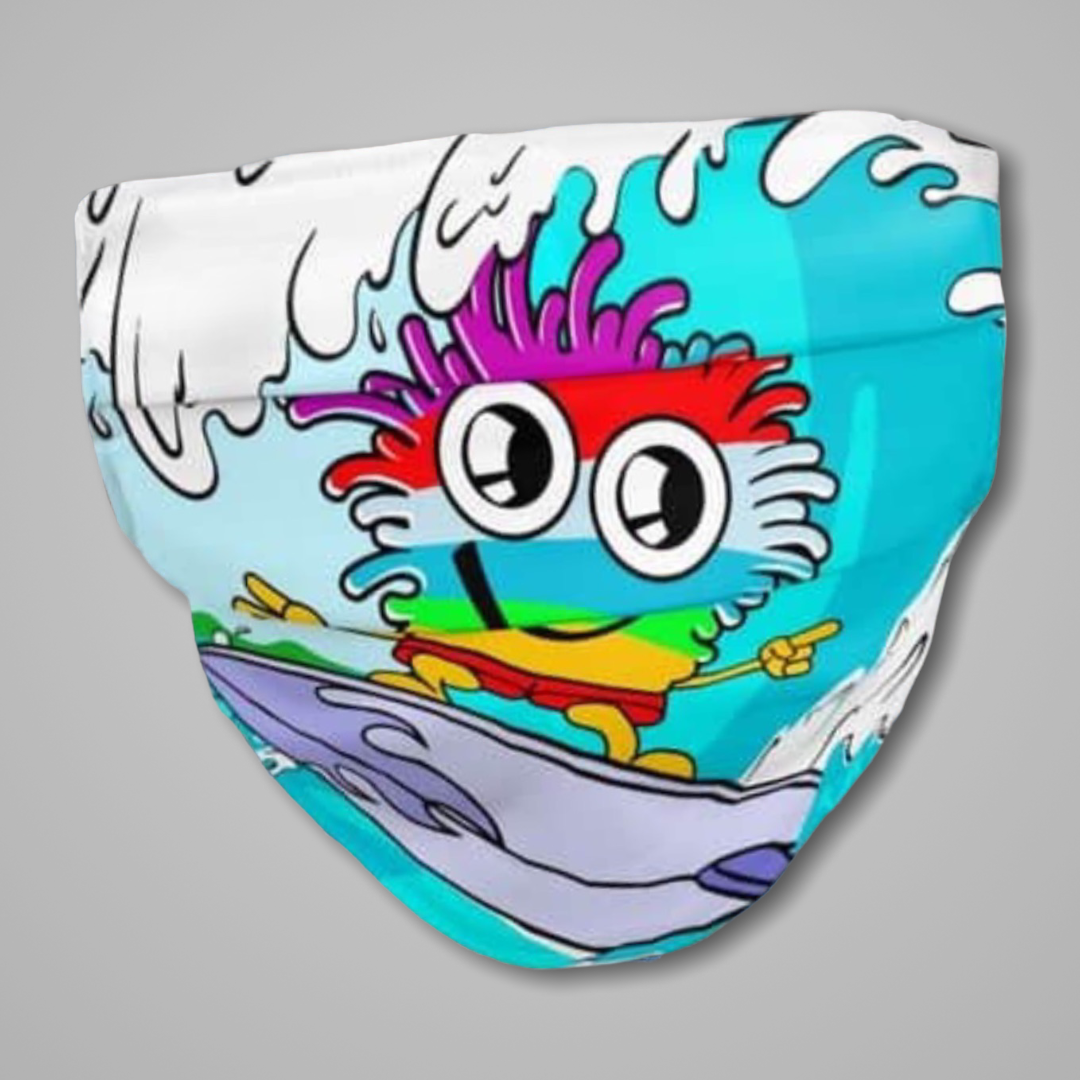 Surfing Coralie Face Mask
